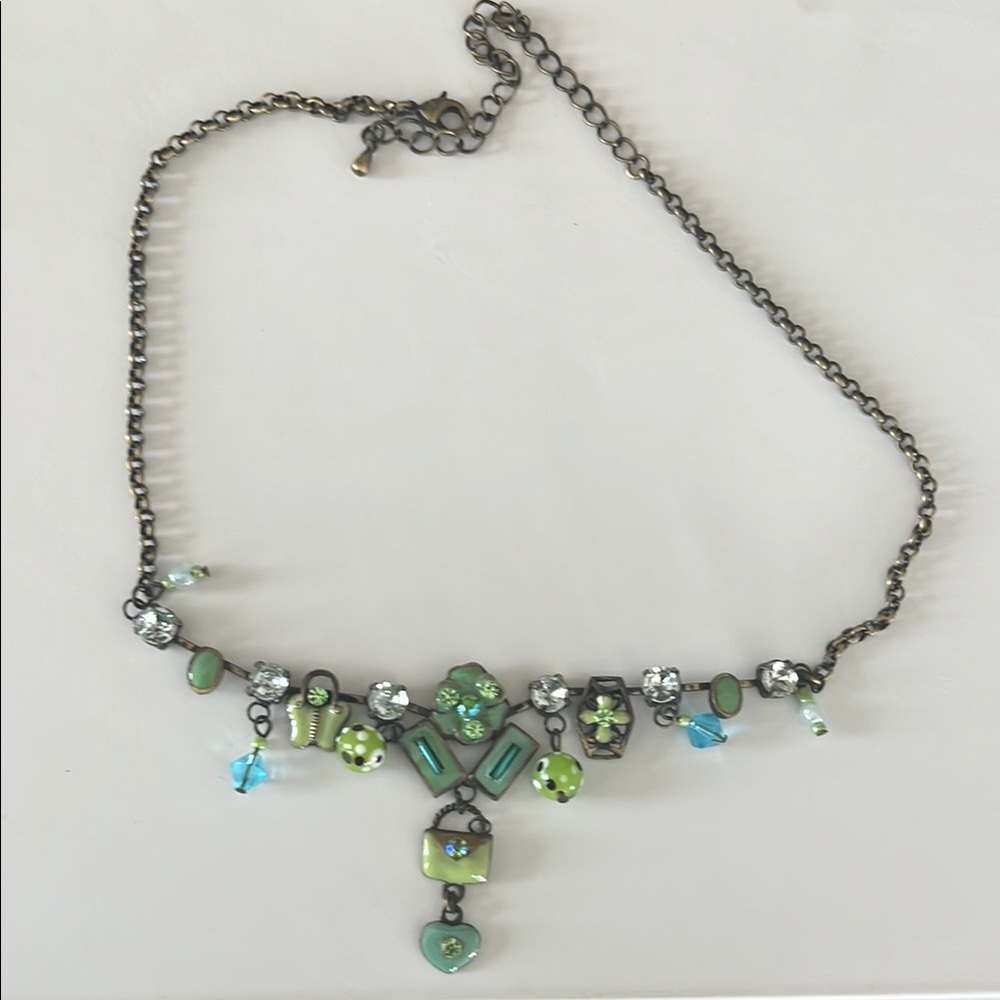 Elegant Green and Blue Necklace